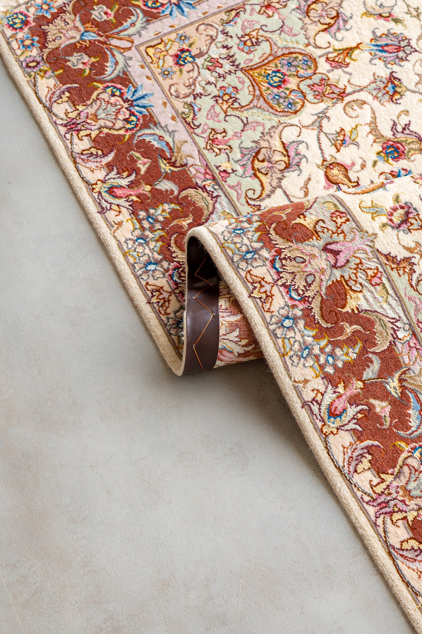 Teppich Tabriz Rot – 60% Wolle, 40% Seide, 100x155cm