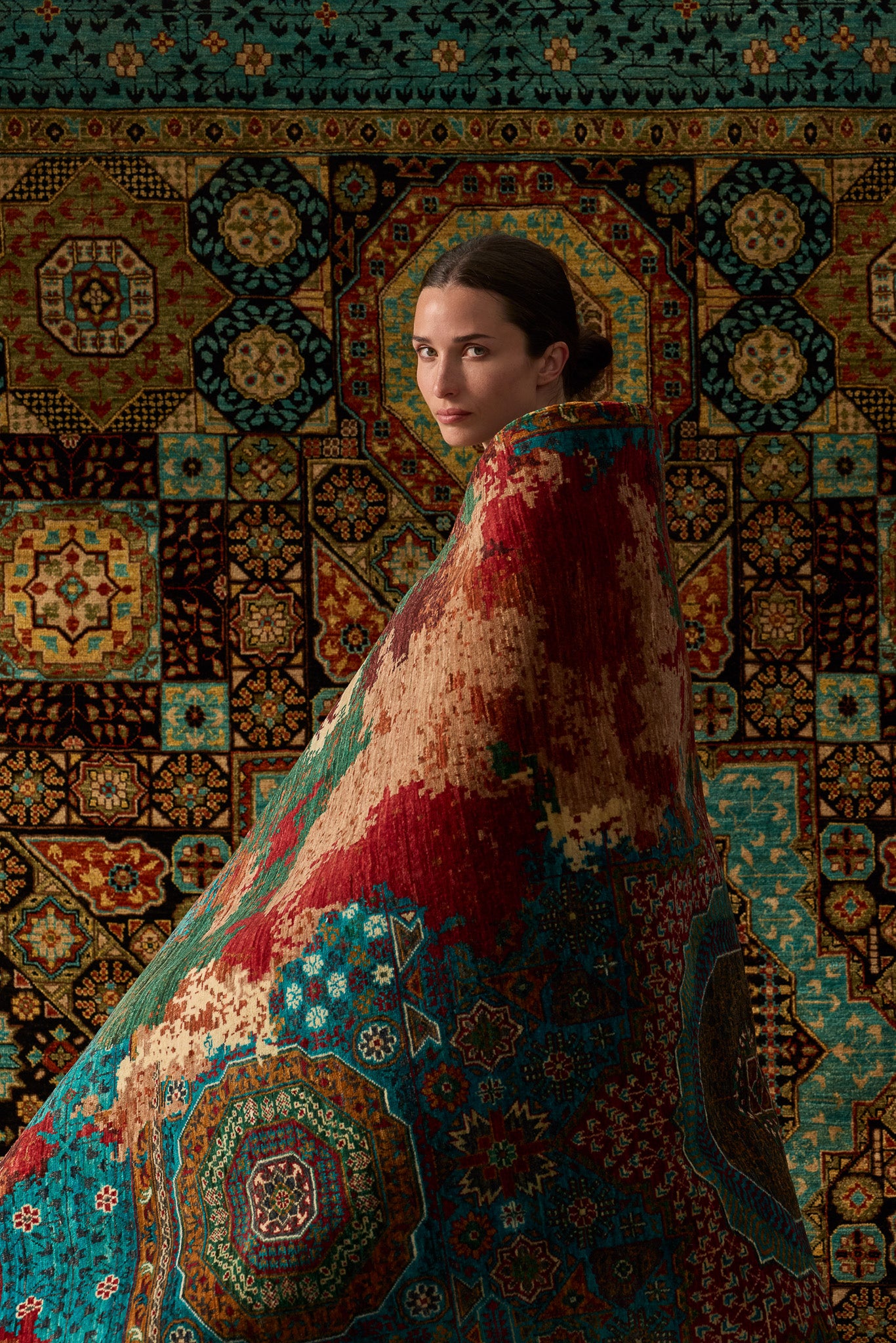 Teppich Mamluk Mehrfarbiger – für Esszimmer, Handwerklich 172x235cm