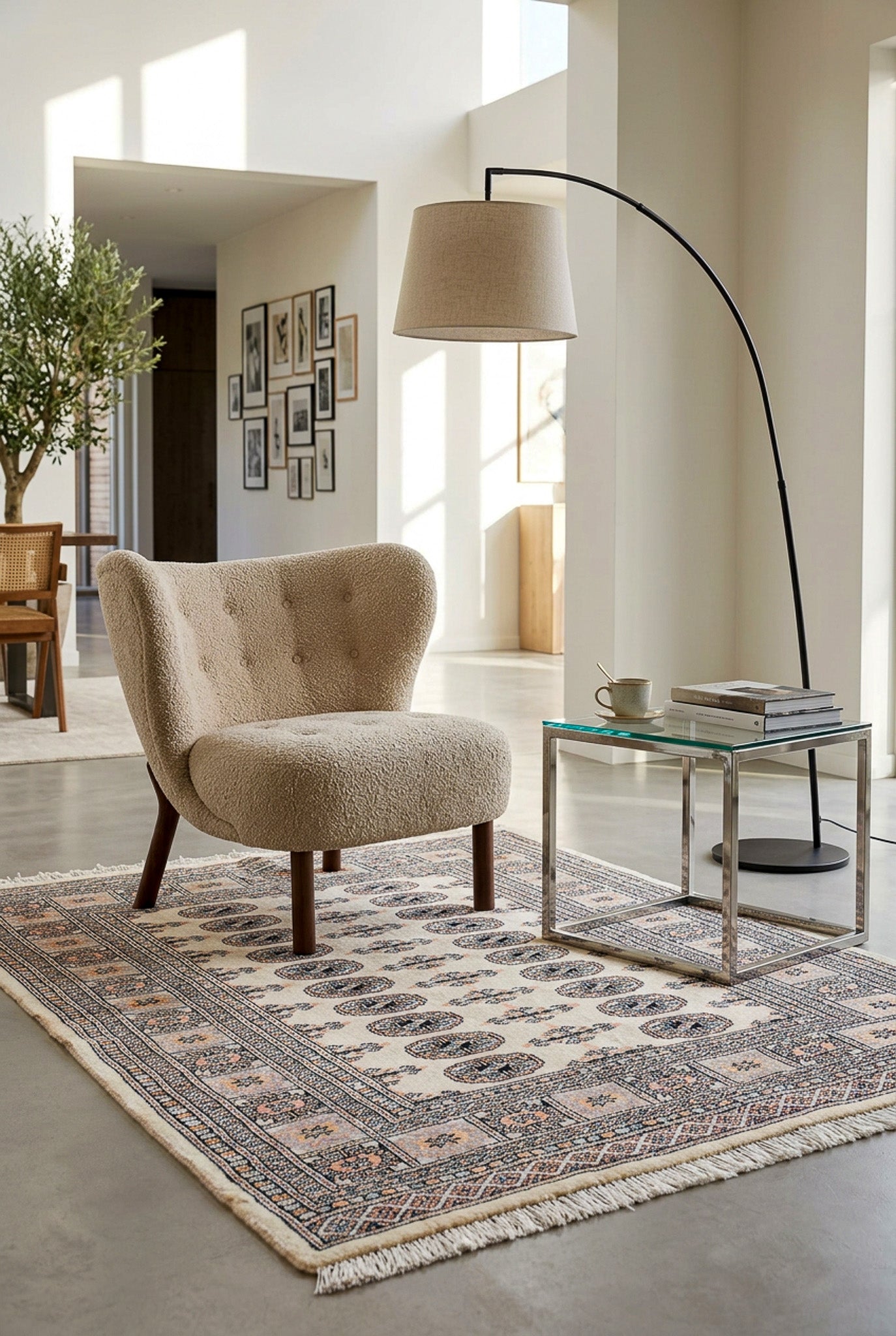 Alfombra Bukara Beige - Lana 100%