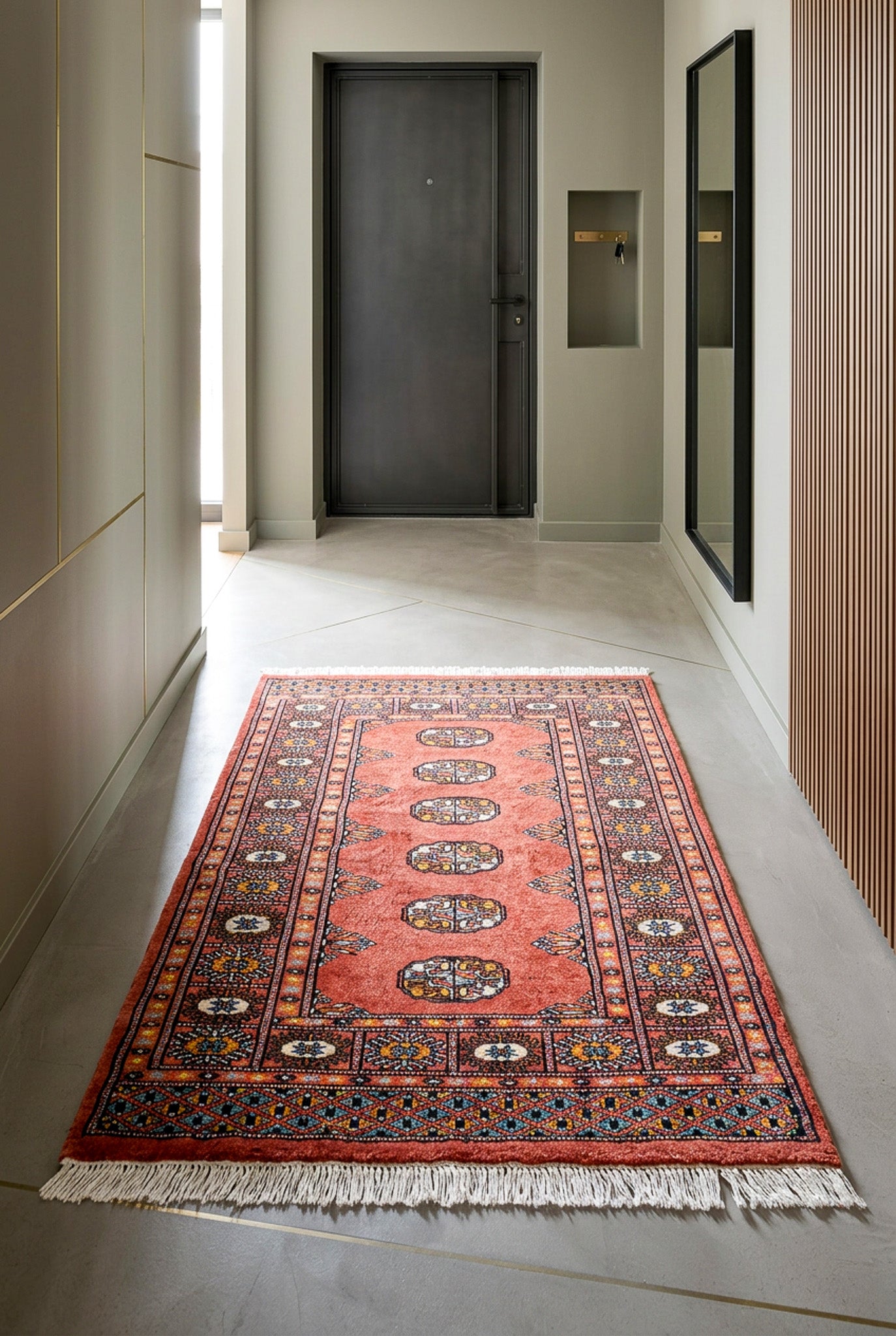 Alfombra Bukara Rojo - Lana 100% 80x120cm