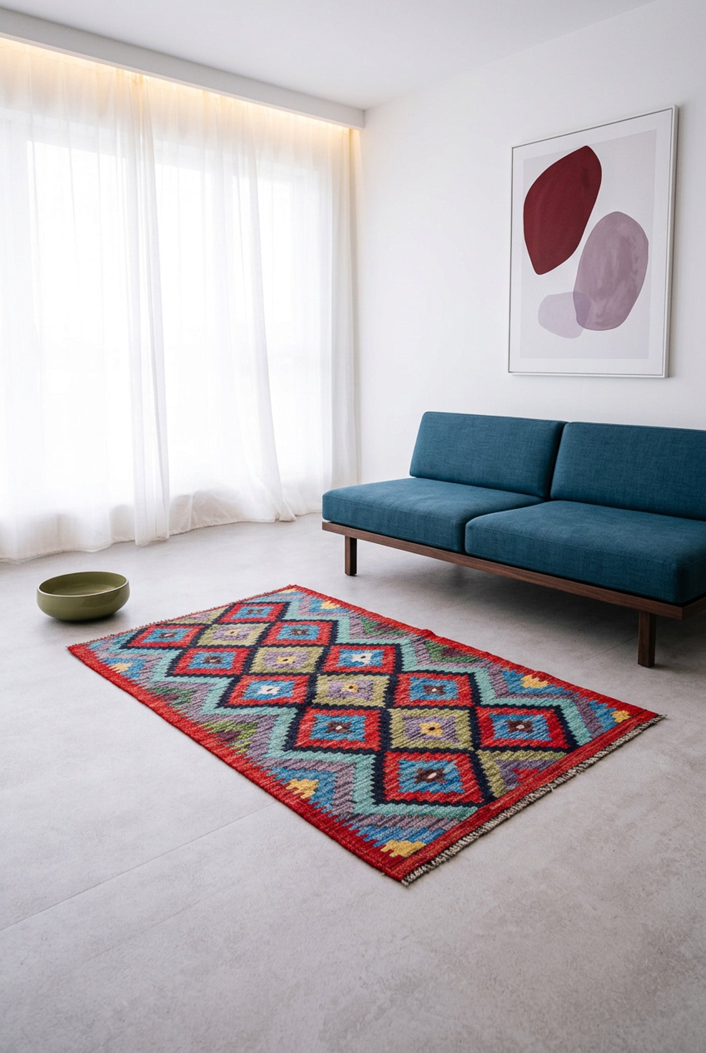 Alfombra Kilim Mai Mai 100% Lana -  79x127cm
