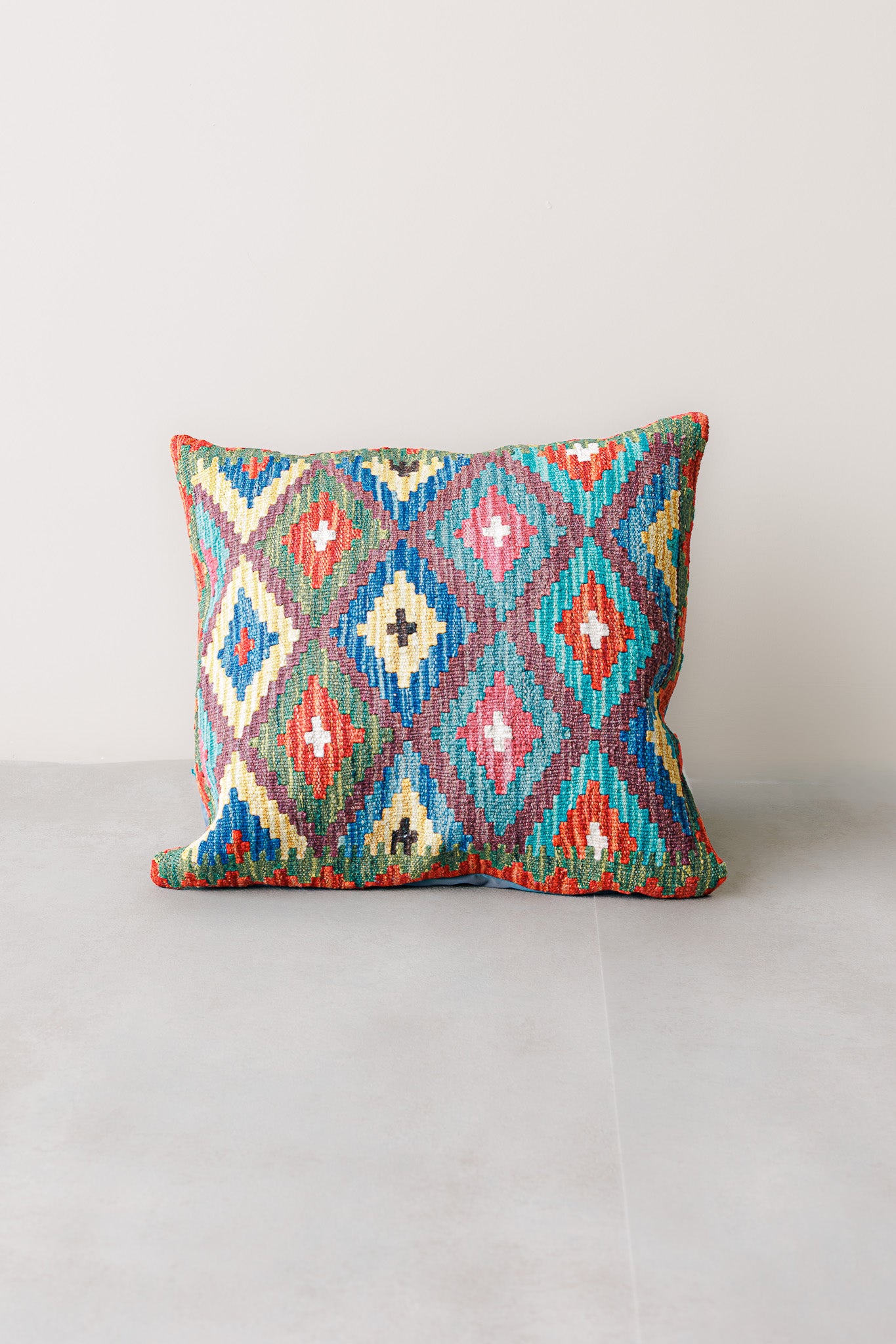 Kelim Mai Mai Kissen – Mehrfarbige - 100%Wolle 45x45cm