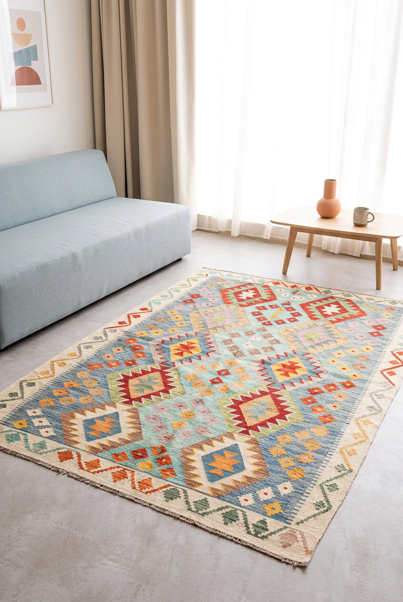 Alfombra Kilim Mai Mai 100% Lana -  180x260cm