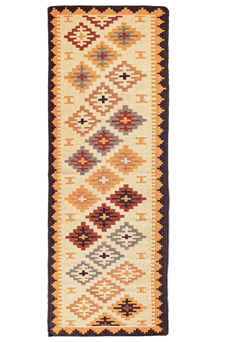 Alfombra Kilim Mai Mai 100% Lana -  80x300cm