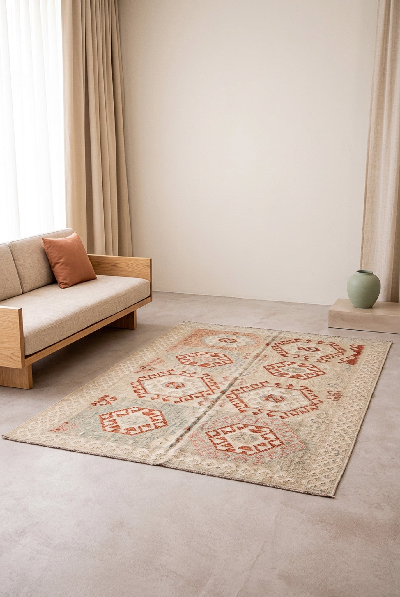 Alfombra Kilim Mai Mai 100% Lana - 168x250cm