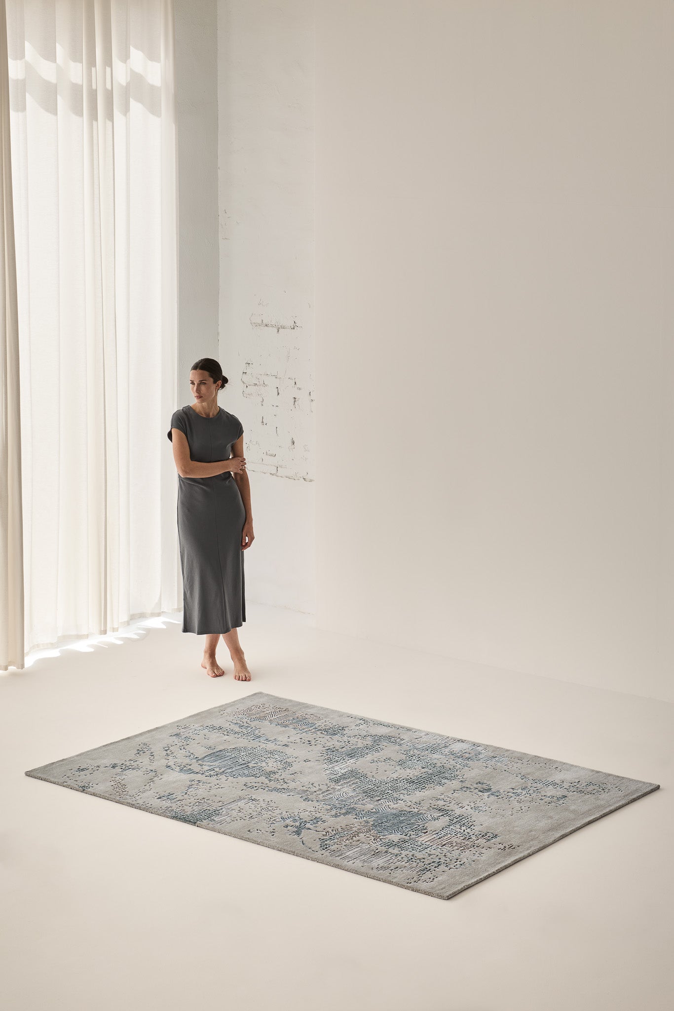 Laguna Rug - Bluish Gray, Large, for the Living Room