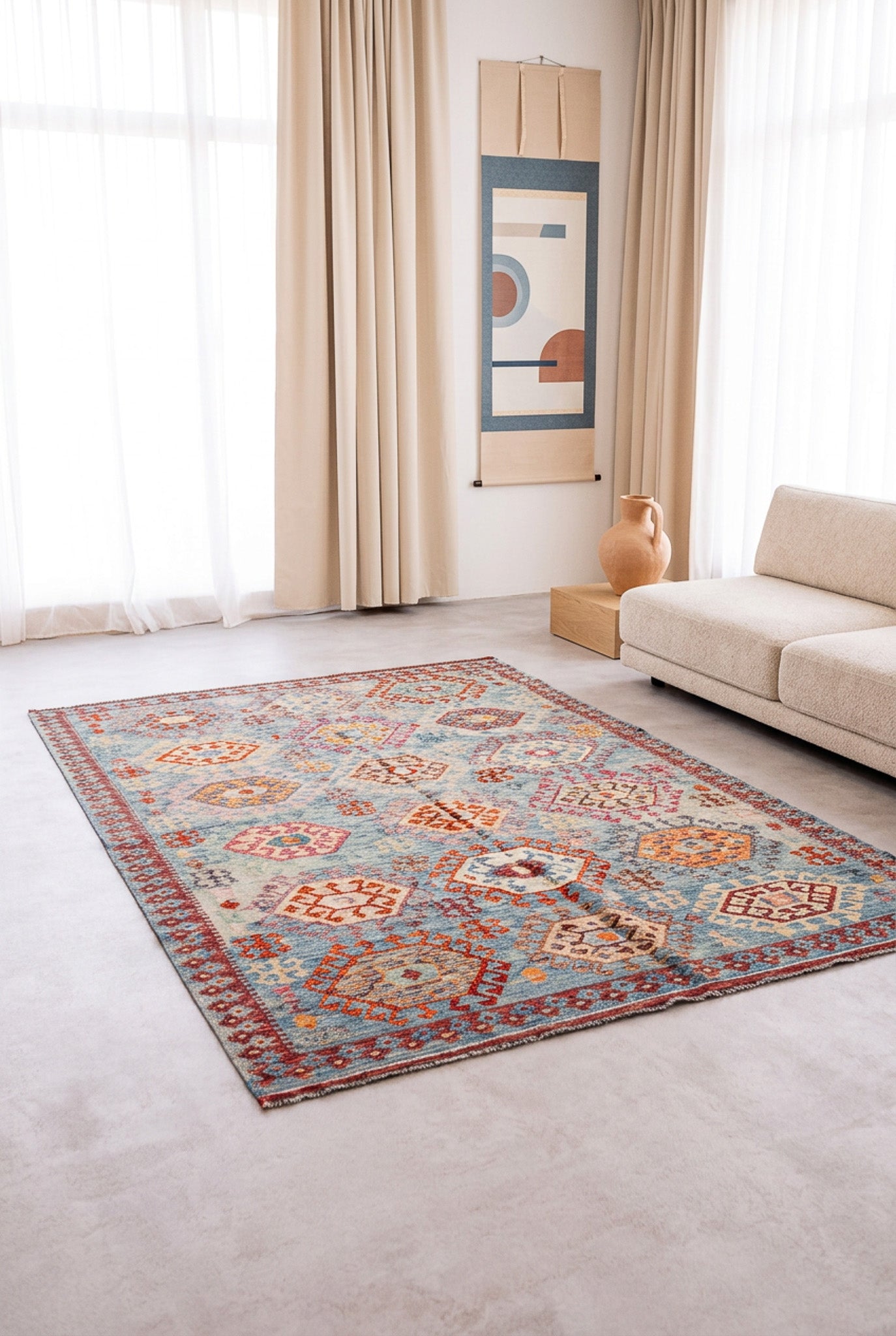 Teppich Kelim Mai Mai - 100 % Wolle - 177x238cm