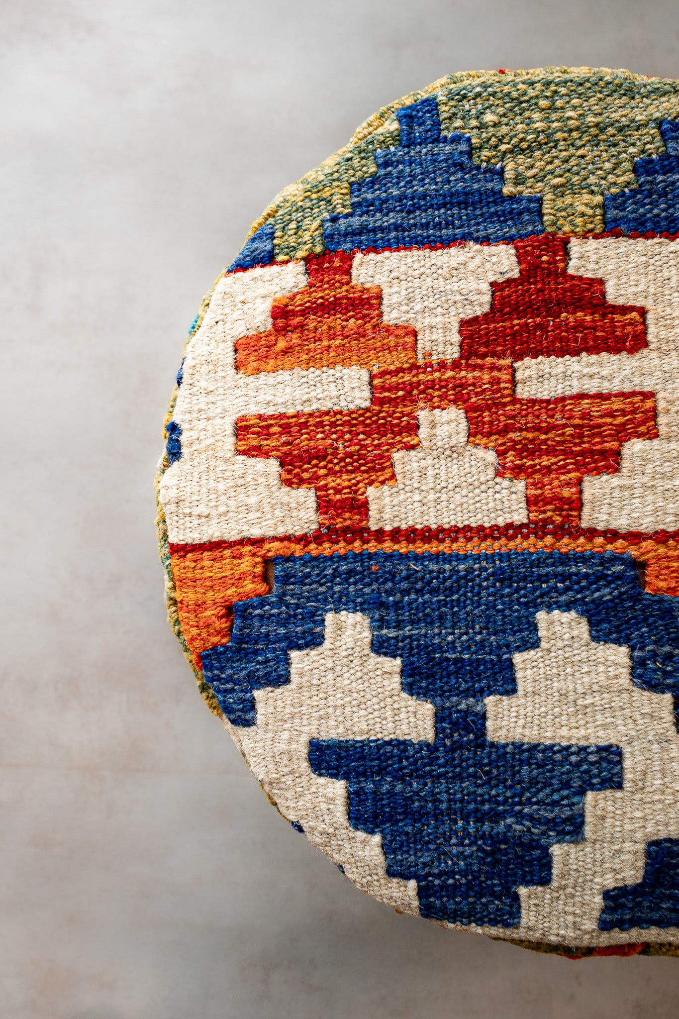 Pouf Rund Kilim Mai Mai - masse 37x42cm