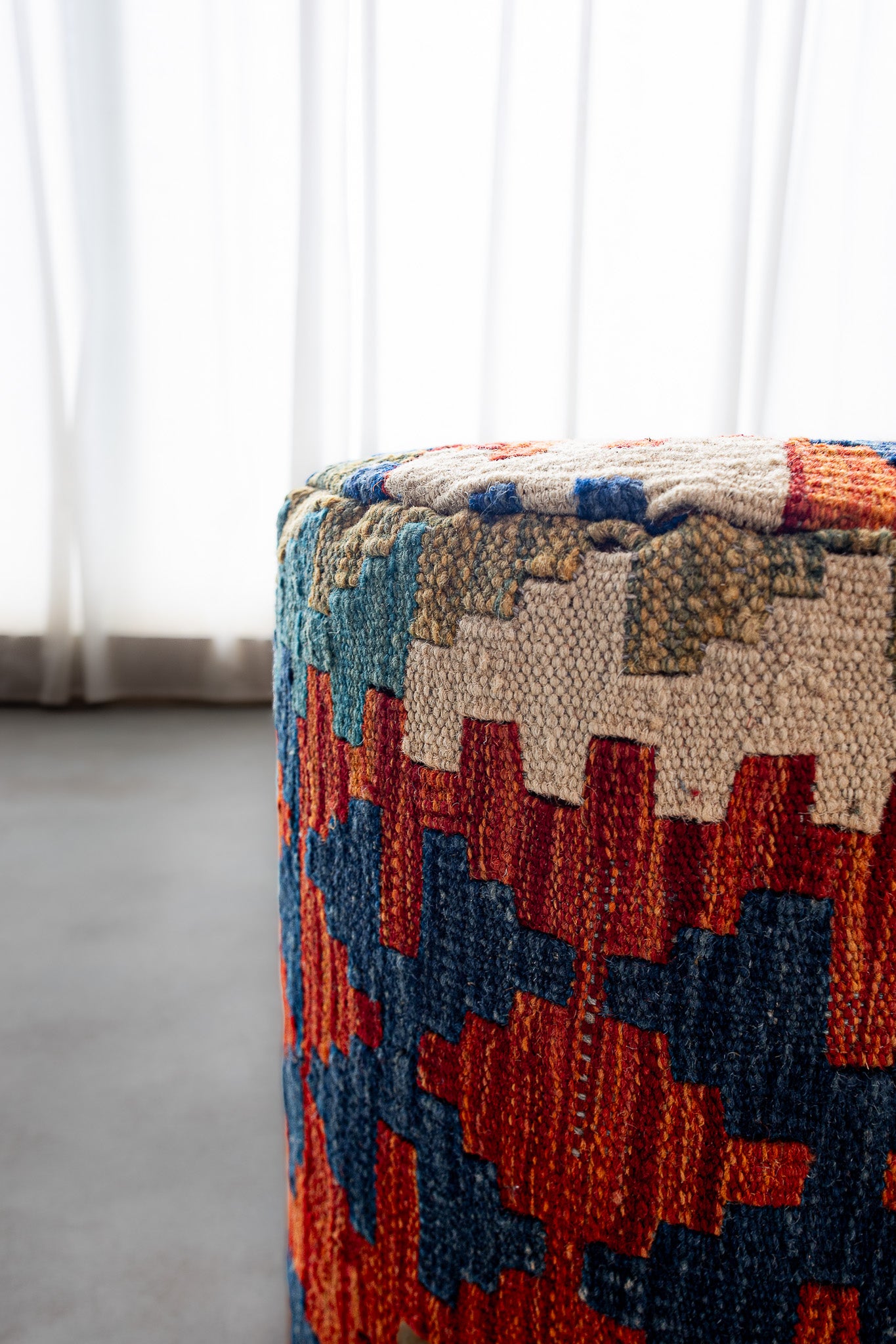 Pouf Rund Kilim Mai Mai - masse 37x42cm