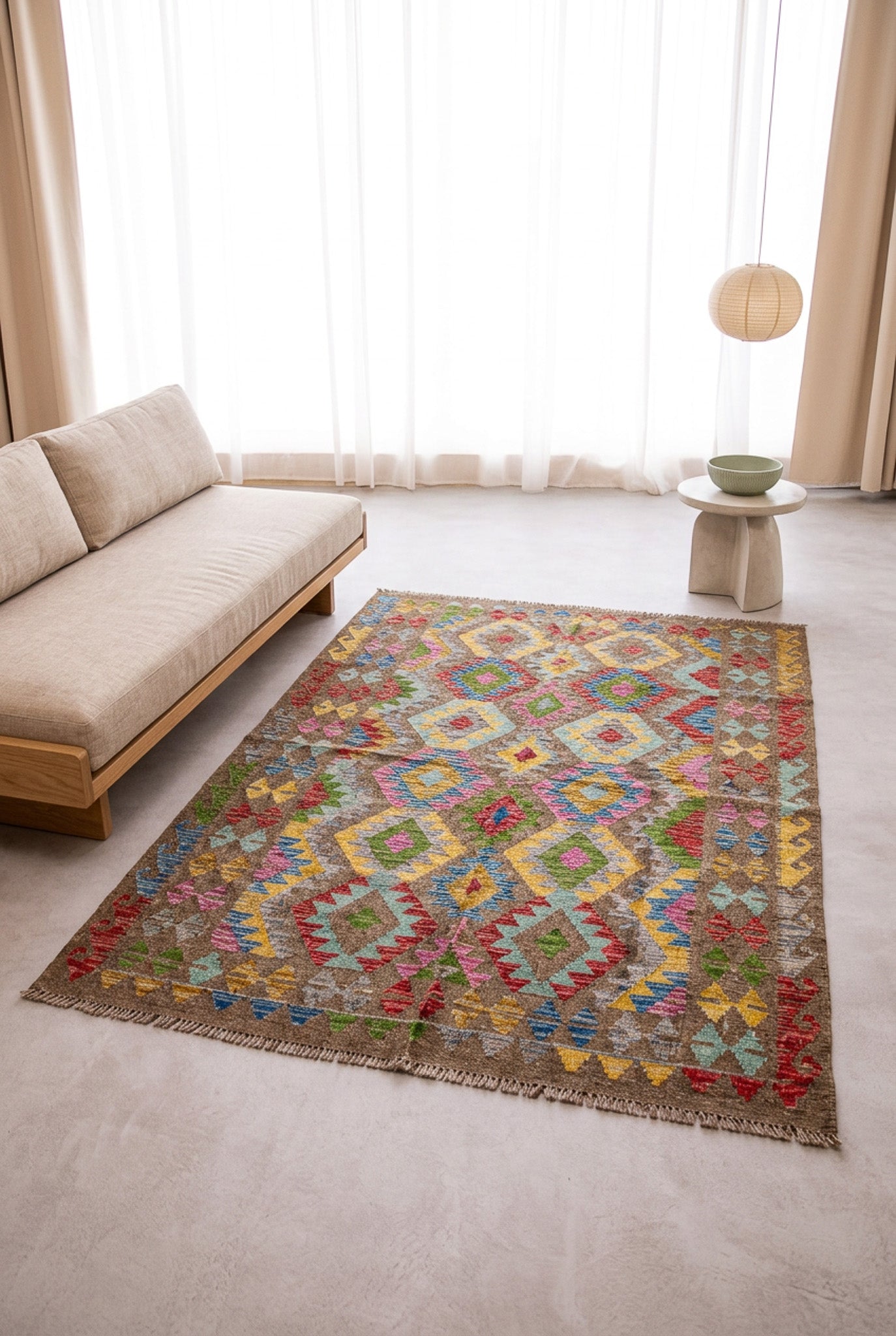 Alfombra Kilim Mai Mai 100% Lana - 150x190cm
