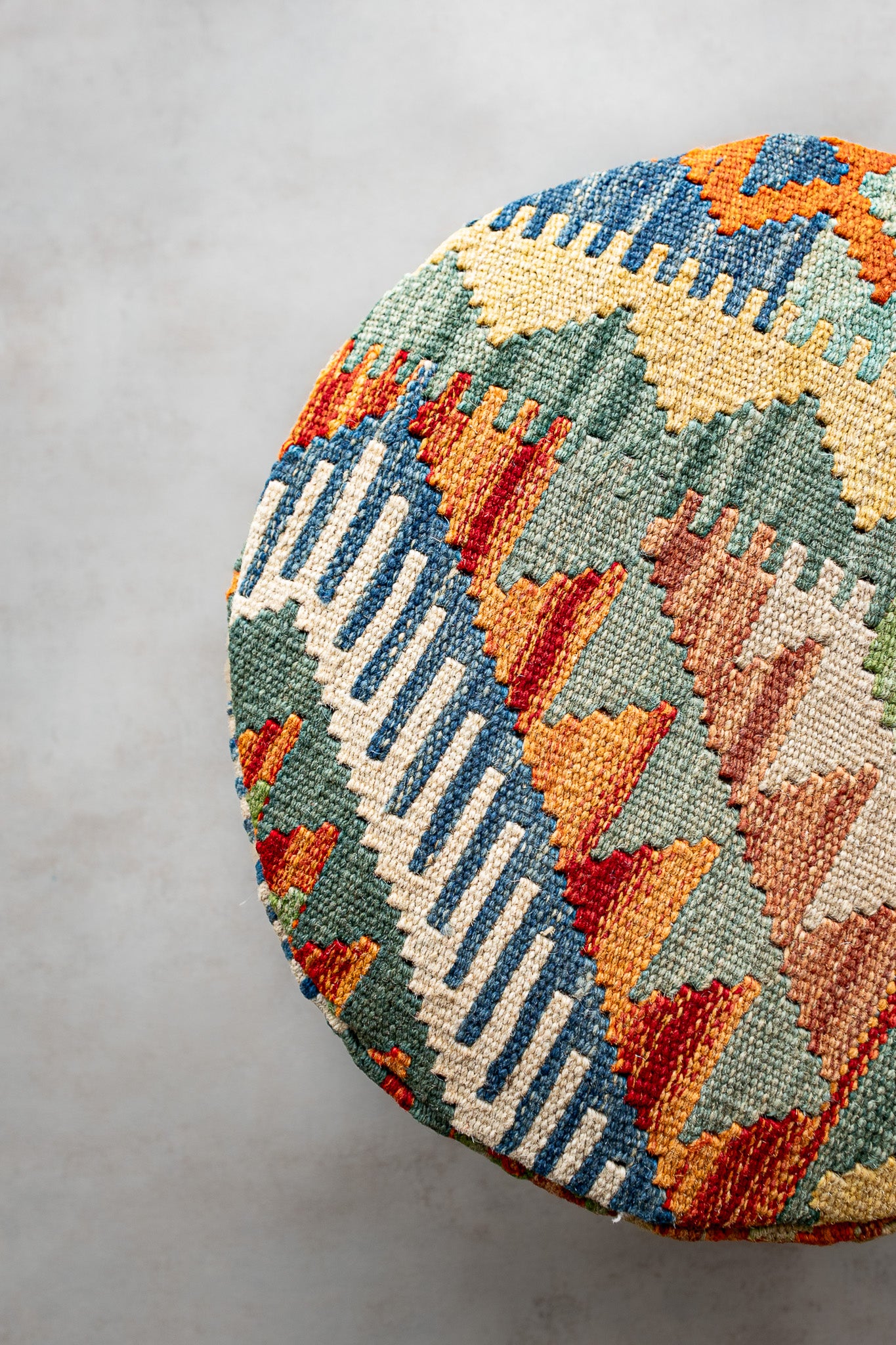 Pouf Rund Kilim Mai Mai - masse 37x42cm
