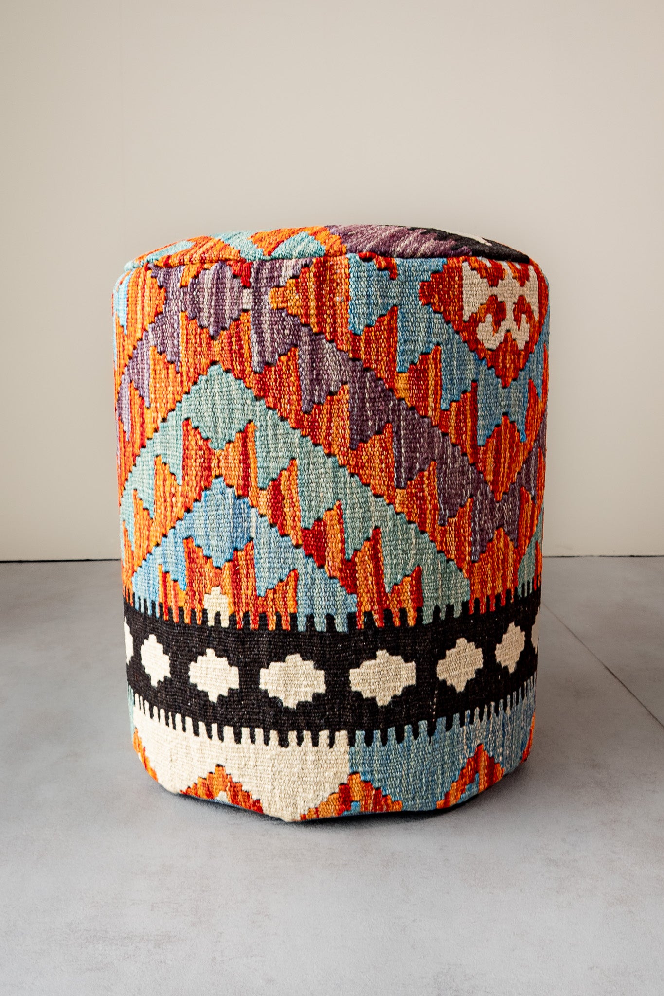 Pouf Rund Kilim Mai Mai - masse 37x42cm