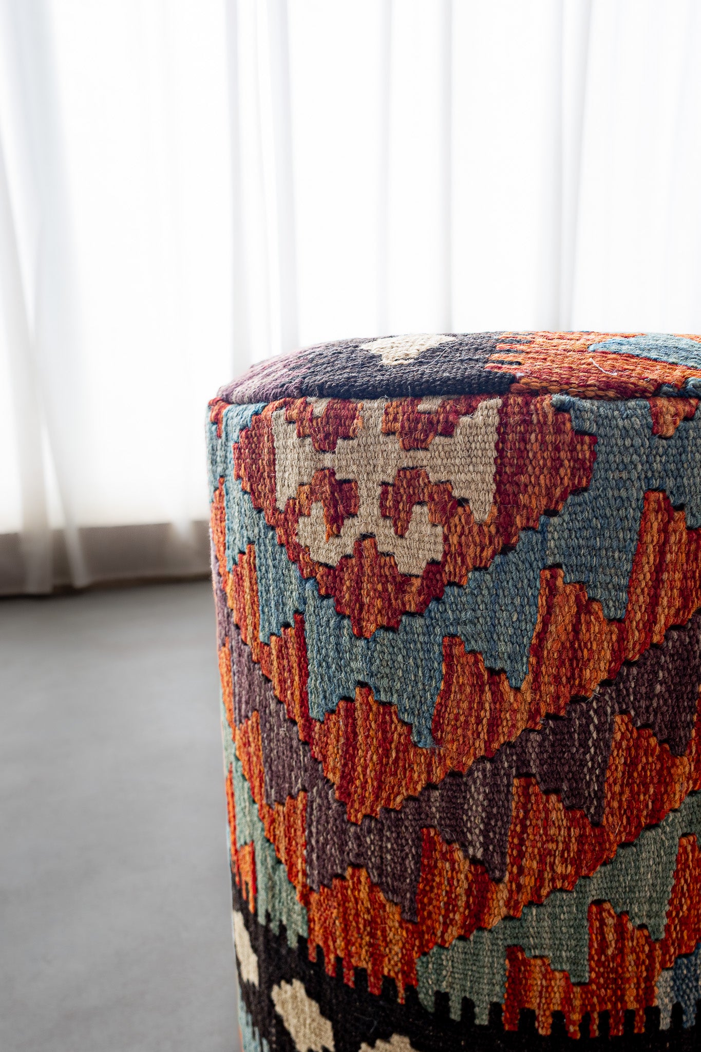 Pouf Rund Kilim Mai Mai - masse 37x42cm