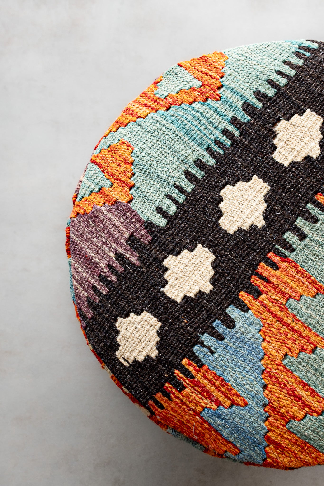 Pouf Rund Kilim Mai Mai - masse 37x42cm