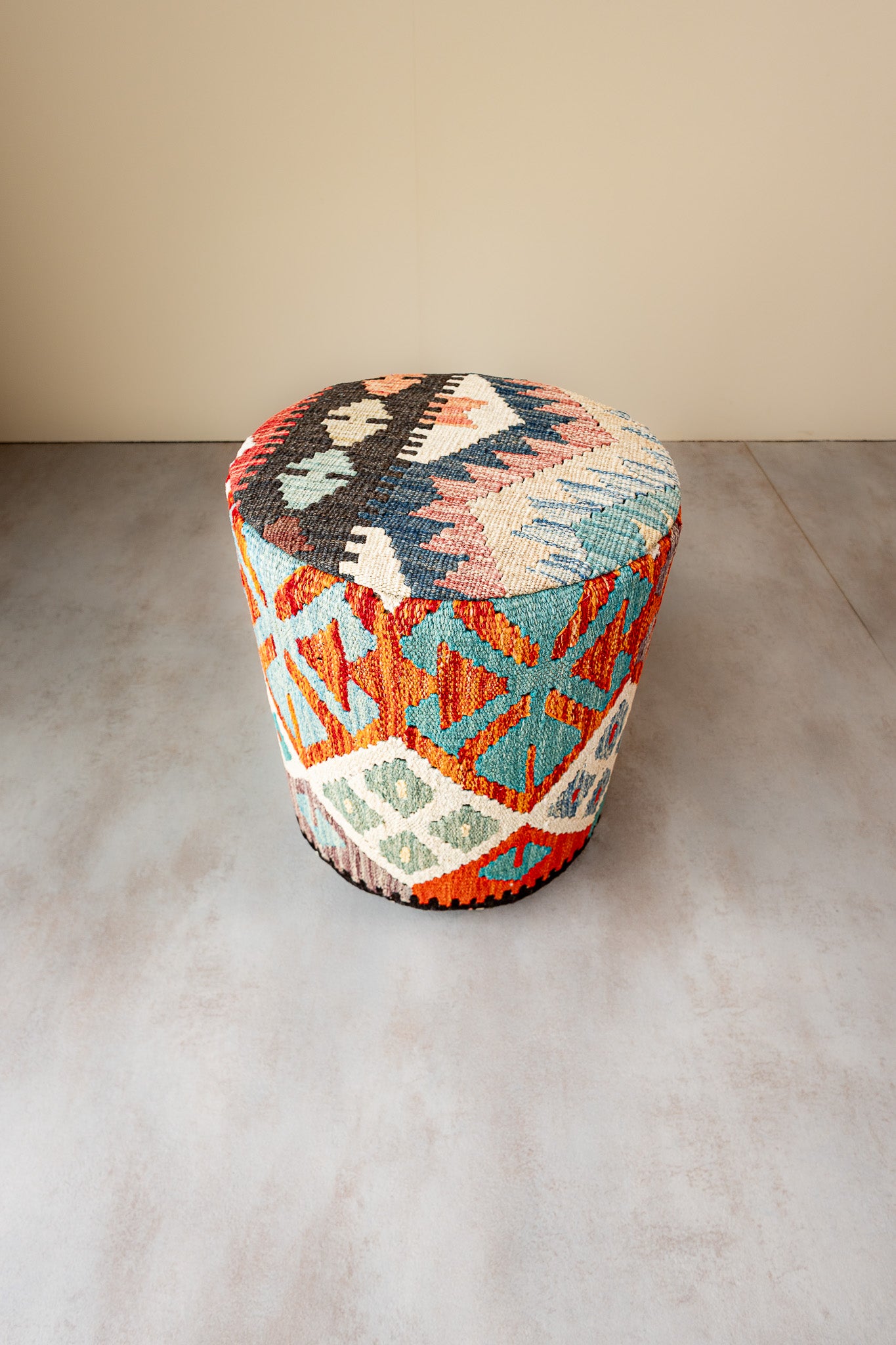 Pouf Rund Kilim Mai Mai - masse 37x42cm