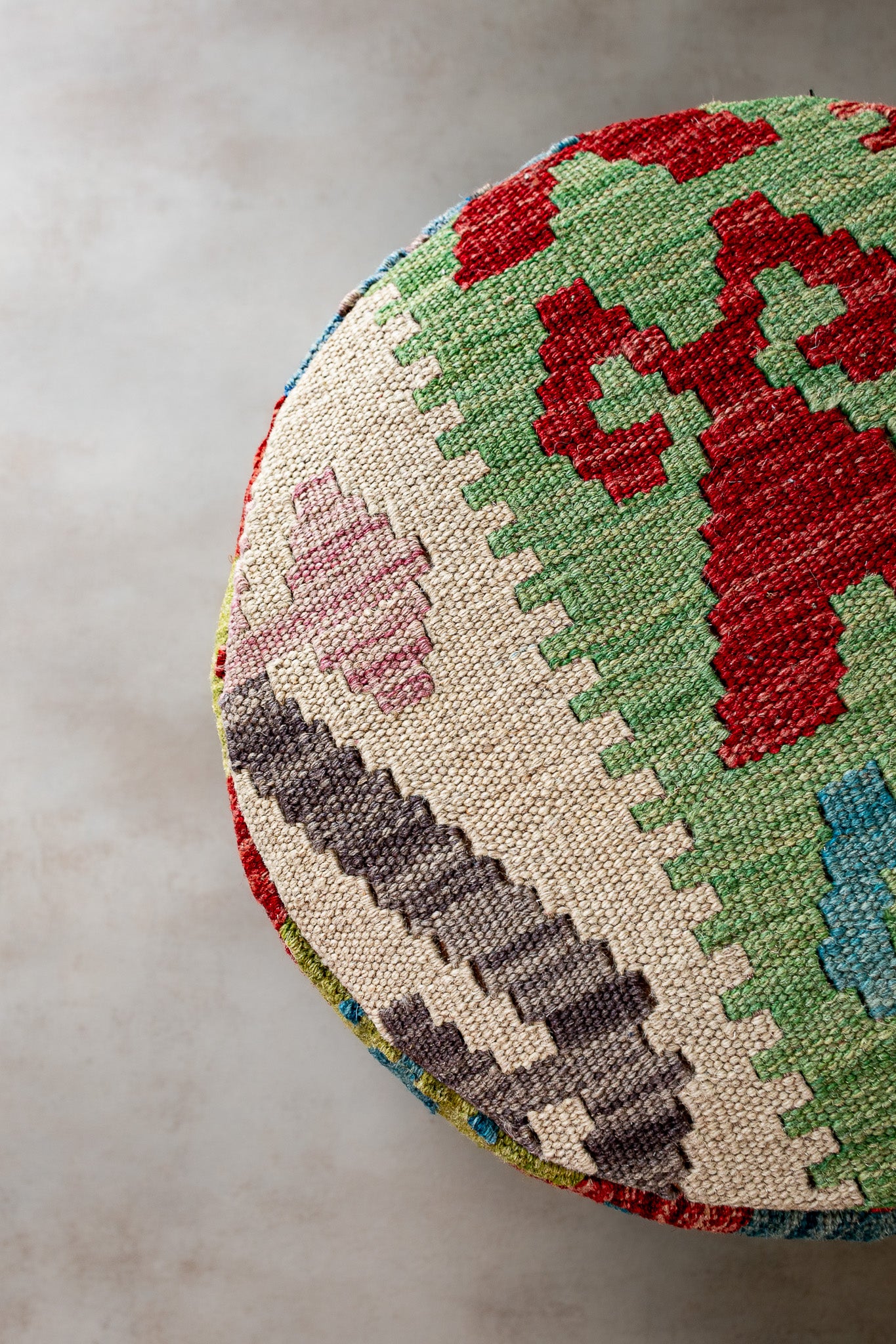 Pouf Rund Kilim Mai Mai - masse 37x42cm